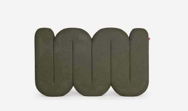 Foam Headboard – Green Polyester & Wood