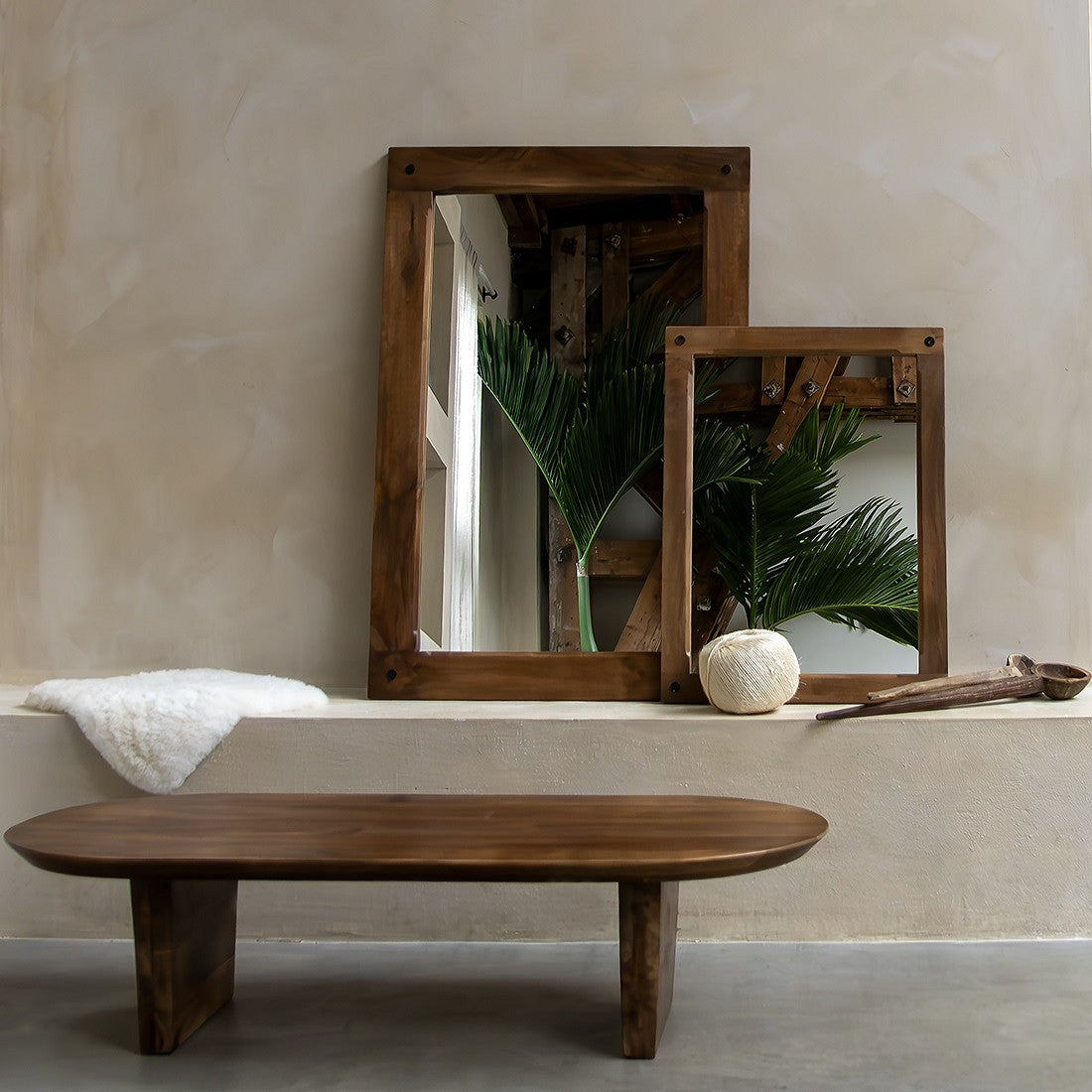 Bullnose coffee table brown