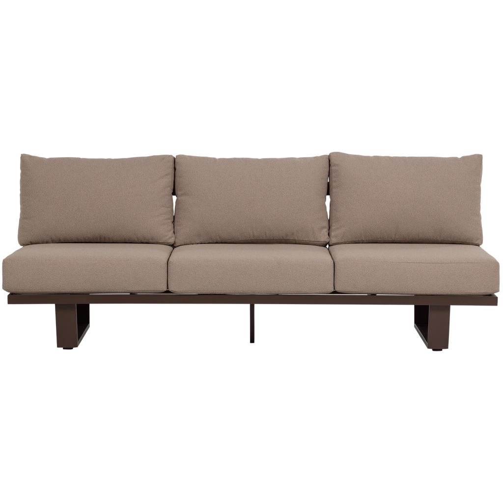 BEAR GARDEN 3-SEATER SOFA ALUMINIUM BROWN