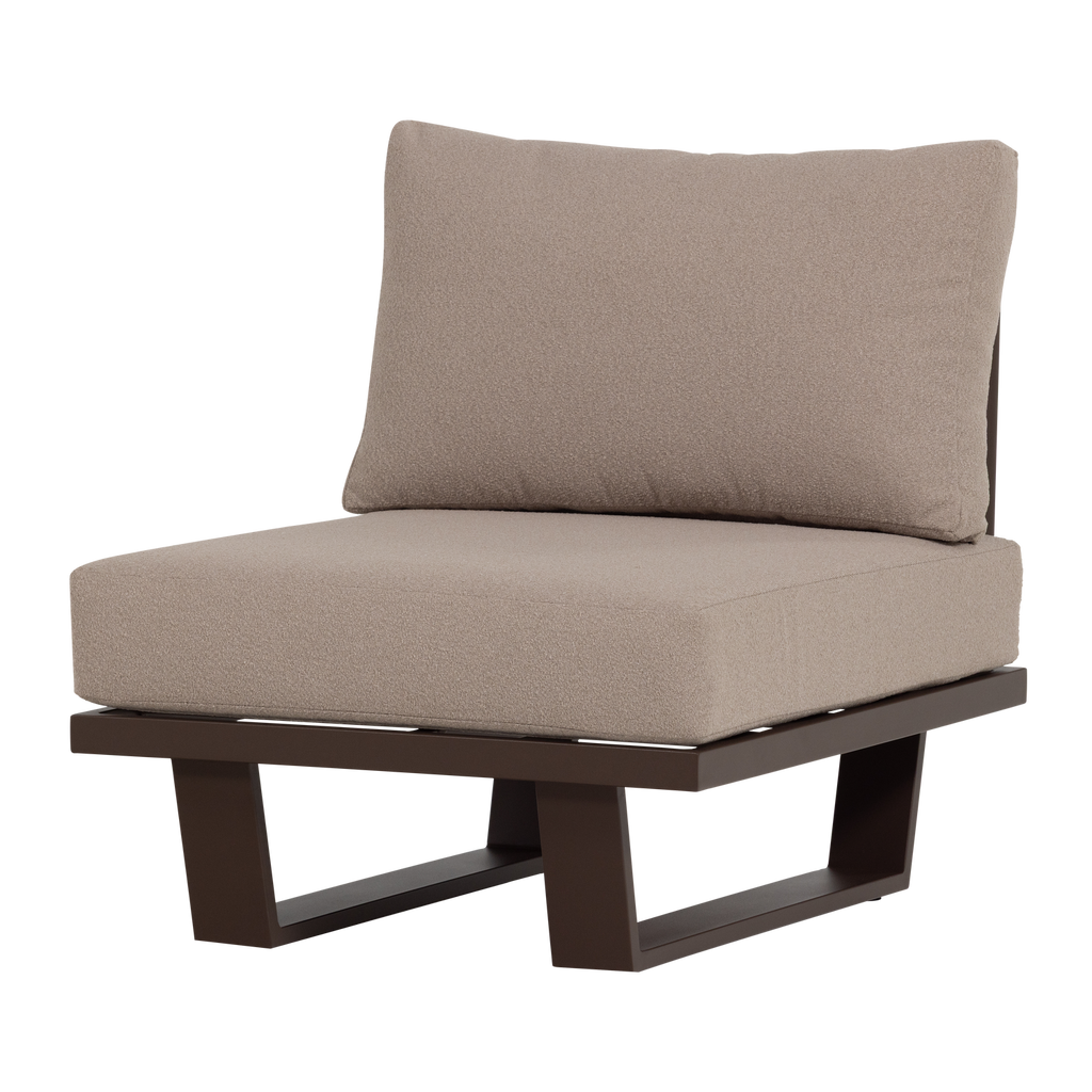 BEAR GARDEN LOUNGE CHAIR/1-SEATER ELEMENT ALUMINIUM BROWN