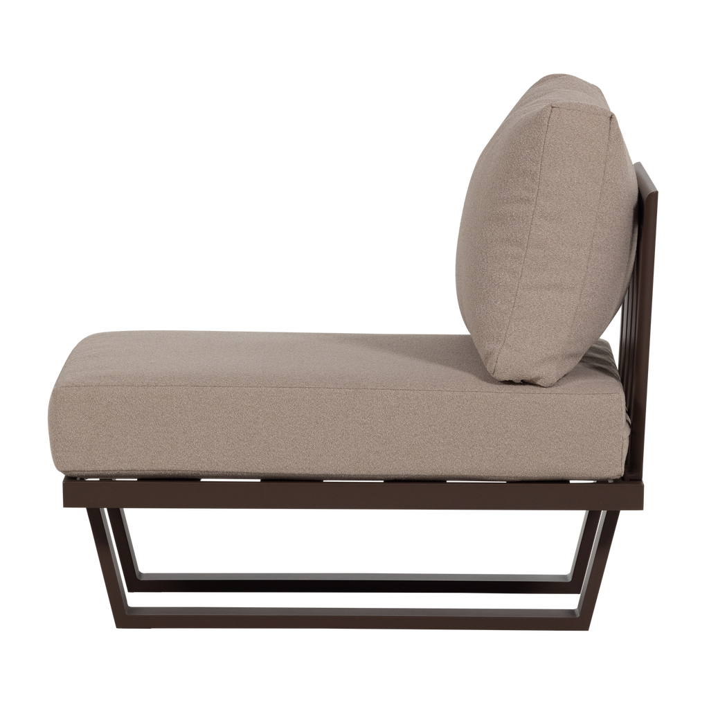 BEAR GARDEN LOUNGE CHAIR/1-SEATER ELEMENT ALUMINIUM BROWN