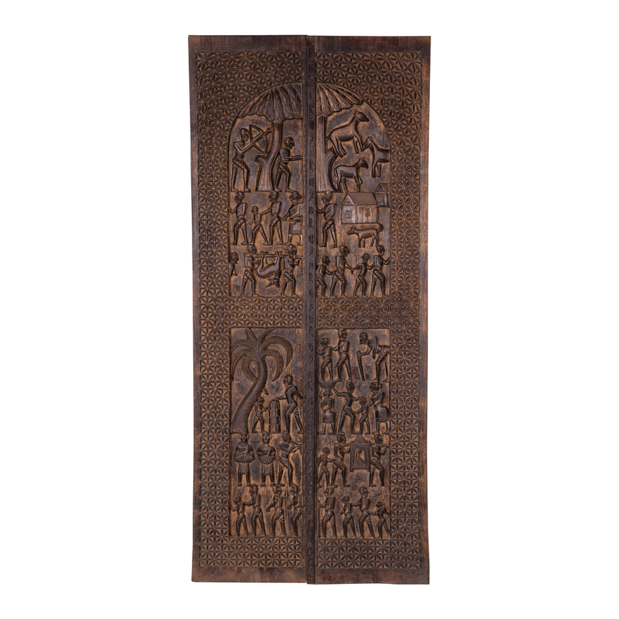 Door wood carved 79x8x182