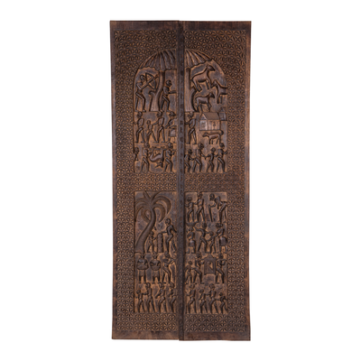 Door wood carved 79x8x182