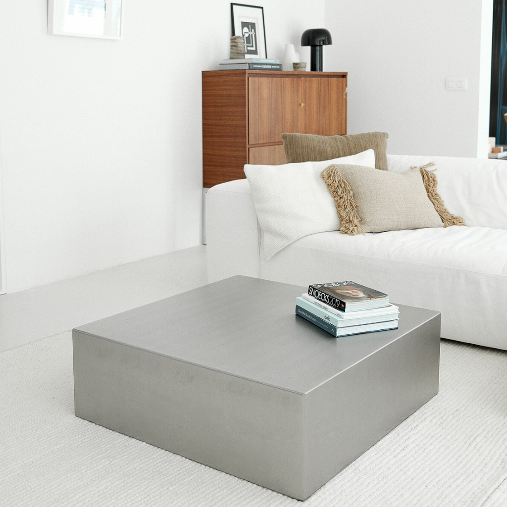 Coffee table Sienna - 90 x 90 x 30 - Brushed steel