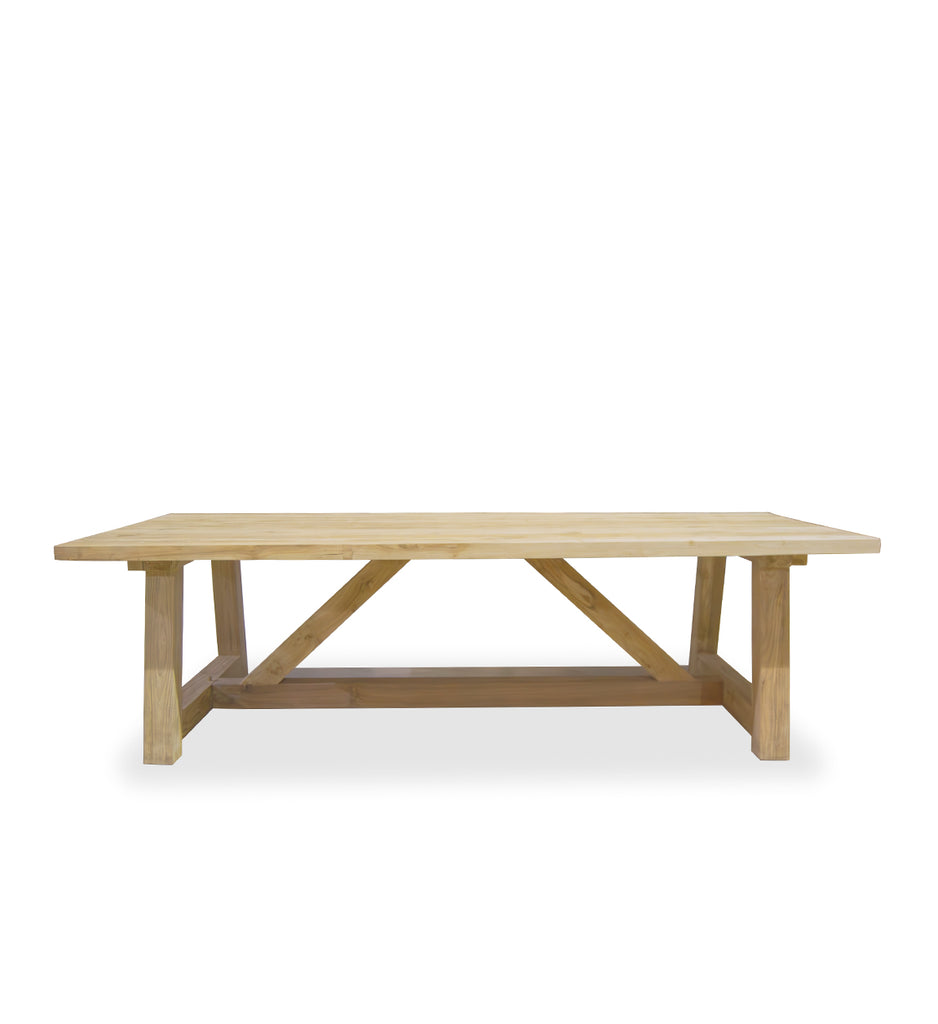 NATURAL TEAK DINING TABLE