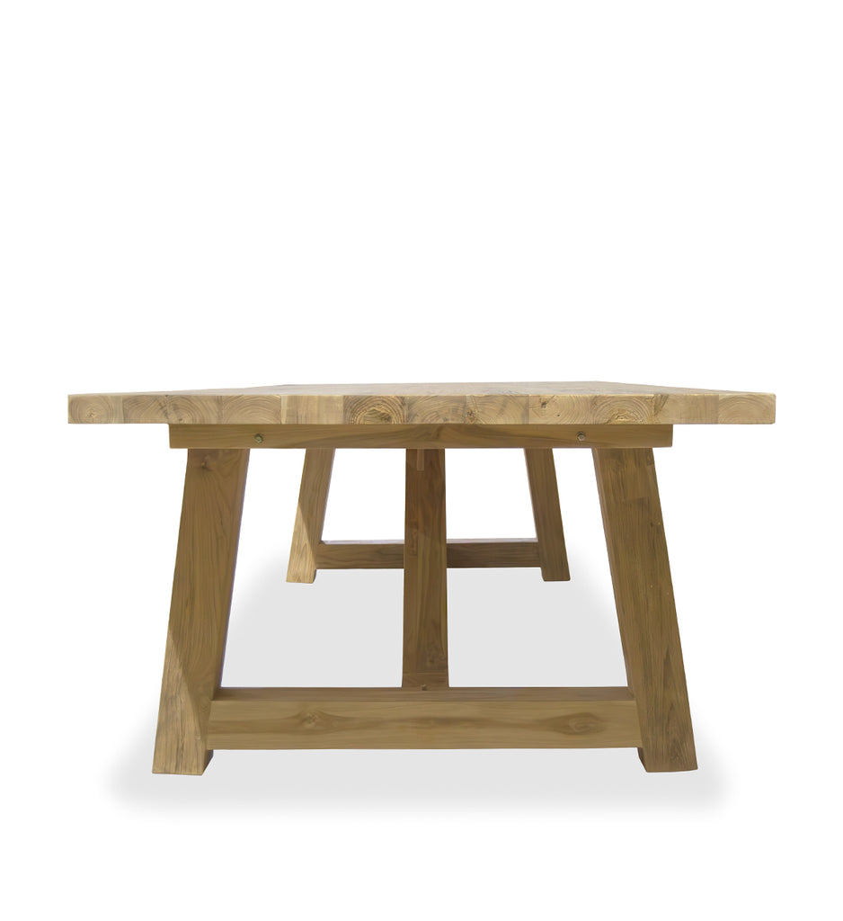 NATURAL TEAK DINING TABLE