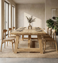 Cargar imagen en el visor de la galería, NATURAL TEAK DINING TABLE