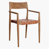 Dining armchair natural leather