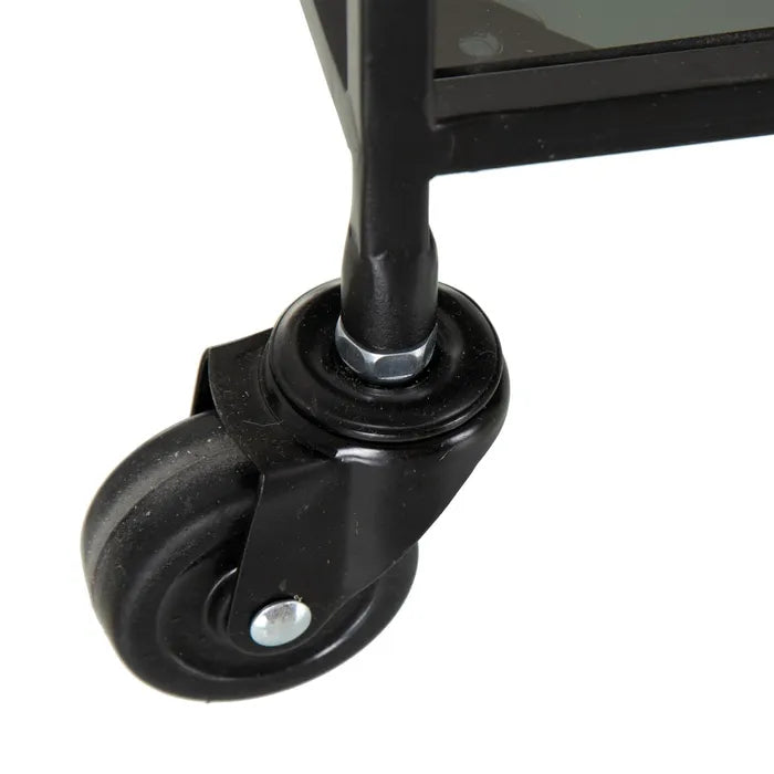 WAITER BLACK METAL-CRYSTAL DECORATION 67 X 40 X 70 CM