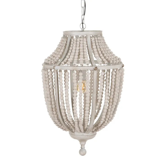 CEILING LAMP BEADING WORN WHITE 44 X 43 X 72 CM