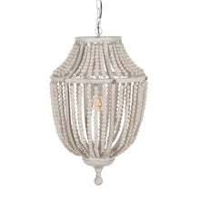 Cargar imagen en el visor de la galería, CEILING LAMP BEADING WORN WHITE 44 X 43 X 72 CM