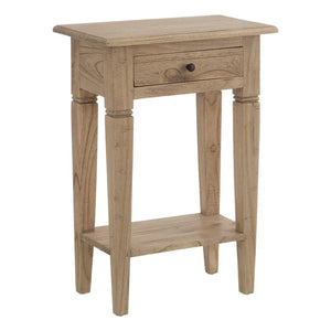 Mindi wood bed side table 50 X 32 X 72 cm