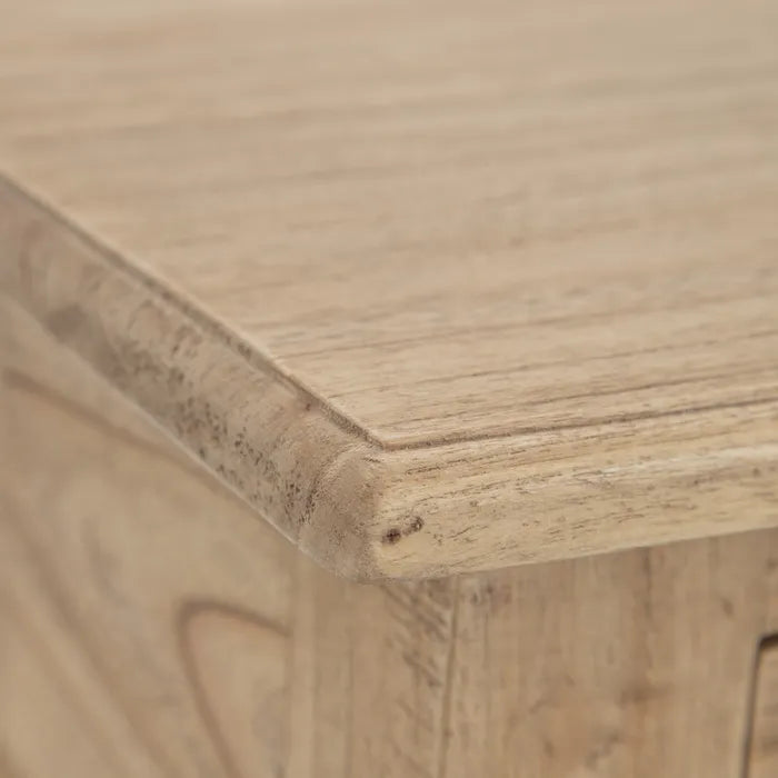 Mindi wood bed side table 50 X 32 X 72 cm