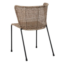 Load image into Gallery viewer, CHAIR NATURAL-BLACK FIBRE-METAL 50 X 54 X 77 CM