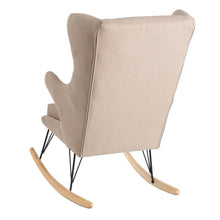 Carica l&#39;immagine nel visualizzatore di Gallery, BEIGE ROCKING CHAIR 71 X 91 X 109 CM