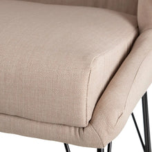 Carica l&#39;immagine nel visualizzatore di Gallery, BEIGE ROCKING CHAIR 71 X 91 X 109 CM