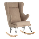 TAUPE ROCKING CHAIR 70 X 91 X 109 CM