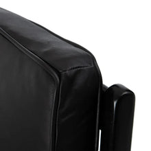 Cargar imagen en el visor de la galería, BLACK TEAK WOOD-LEATHER ARMCHAIR 78 X 64 X 75 CM