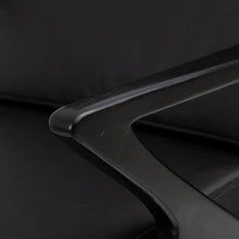 Cargar imagen en el visor de la galería, BLACK TEAK WOOD-LEATHER ARMCHAIR 78 X 64 X 75 CM