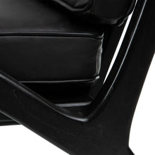 Cargar imagen en el visor de la galería, BLACK TEAK WOOD-LEATHER ARMCHAIR 78 X 64 X 75 CM