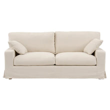 Cargar imagen en el visor de la galería, 3 SEATER SOFA BEIGE FABRIC ROOM 212 X 97 X 93 CM