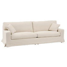 Carica l&#39;immagine nel visualizzatore di Gallery, 4 SEATER SOFA BEIGE FABRIC ROOM 260 X 97 X 93 CM