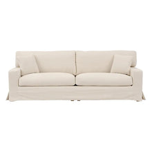 Load image into Gallery viewer, 4 SEATER SOFA BEIGE FABRIC ROOM 260 X 97 X 93 CM