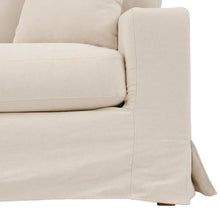 Carica l&#39;immagine nel visualizzatore di Gallery, 4 SEATER SOFA BEIGE FABRIC ROOM 260 X 97 X 93 CM