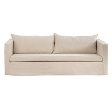 Charger l&#39;image dans la galerie, 4 SEATER SOFA BEIGE FABRIC ROOM 240 X 100 X 92 CM