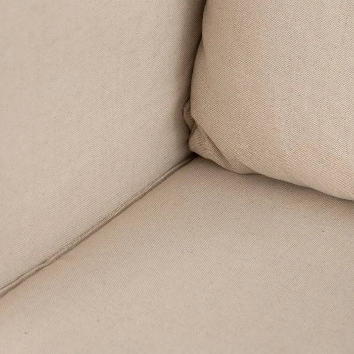 4 SEATER SOFA BEIGE FABRIC ROOM 240 X 100 X 92 CM