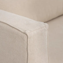 Charger l&#39;image dans la galerie, 4 SEATER SOFA BEIGE FABRIC ROOM 240 X 100 X 92 CM