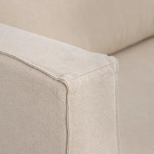 Load image into Gallery viewer, 4 SEATER SOFA BEIGE FABRIC ROOM 240 X 100 X 92 CM