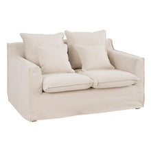 Load image into Gallery viewer, 2 SEATER SOFA BEIGE FABRIC ROOM 147 X 96 X 93 CM