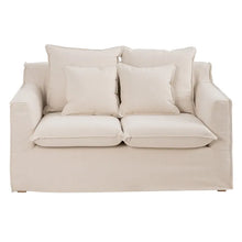 Load image into Gallery viewer, 2 SEATER SOFA BEIGE FABRIC ROOM 147 X 96 X 93 CM
