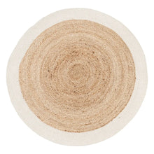 Load image into Gallery viewer, NATURAL RUG-WHITE JUTE DECORATION 120 X 120 CM