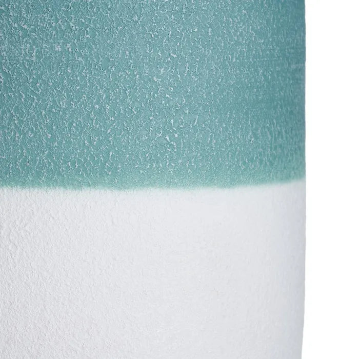 VASE WHITE-BLUE CERAMIC DECORATION 19 X 19 X 60 CM