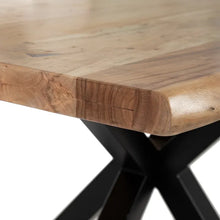 Carica l'immagine nel visualizzatore di Gallery, DINING TABLE NATURAL-BLACK WOOD-IRON 160 X 90 X 76 CM