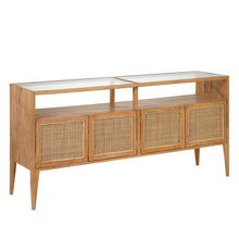 Carica l&#39;immagine nel visualizzatore di Gallery, BUFFET NATURAL WAY WOOD-RATTAN ROOM 160 X 40 X 80 CM