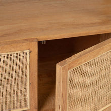 Carica l&#39;immagine nel visualizzatore di Gallery, BUFFET NATURAL WAY WOOD-RATTAN ROOM 160 X 40 X 80 CM
