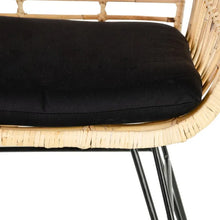 Load image into Gallery viewer, CHAIR NATURAL-BLACK RATTAN/METAL 57 X 56 X 81 CM