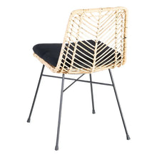 Load image into Gallery viewer, CHAIR NATURAL-BLACK RATTAN/METAL 45 X 54 X 81 CM