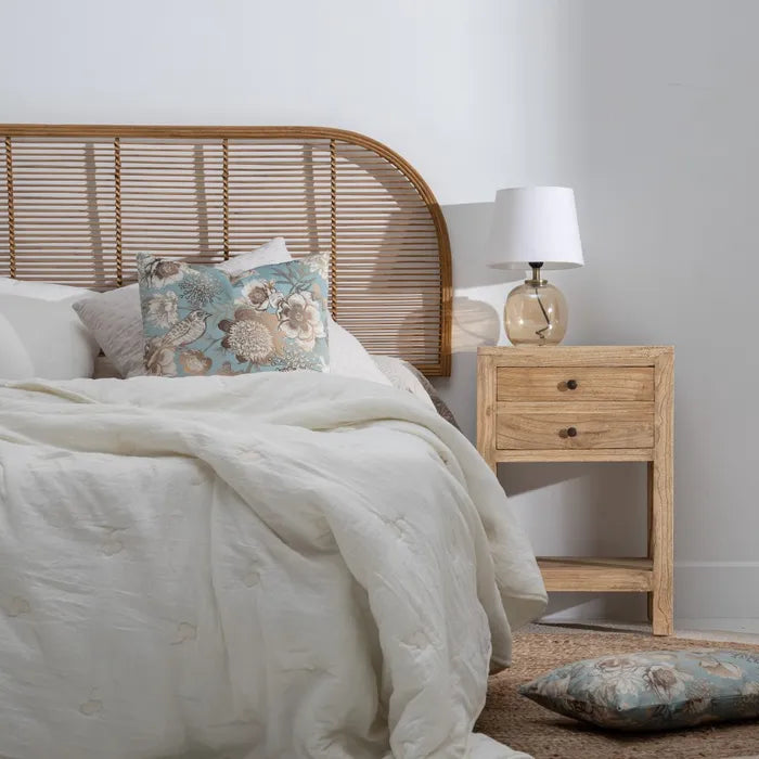 Mindi wood bed side table 45 X 30 X 66 cm