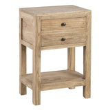 Mindi wood bed side table 45 X 30 X 66 cm