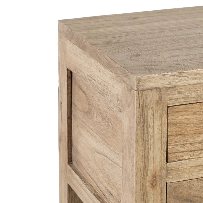 Mindi wood bed side table 45 X 30 X 66 cm