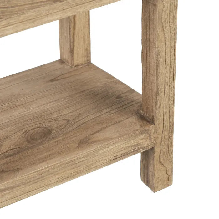 Mindi wood bed side table 45 X 30 X 66 cm