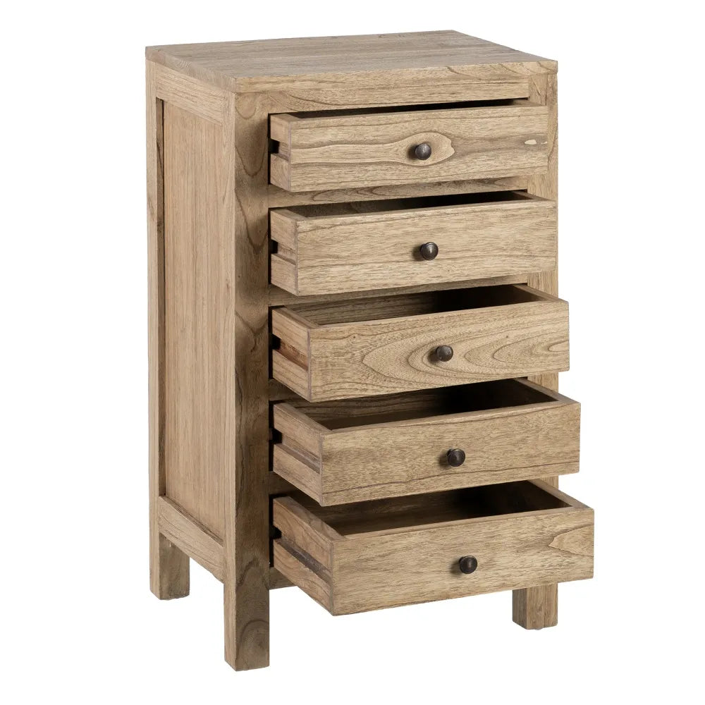 Mindi wood bed side table 44 X 34 X 77 cm