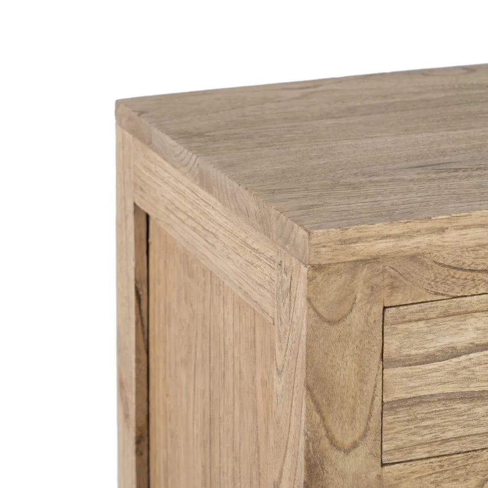 Mindi wood bed side table 44 X 34 X 77 cm