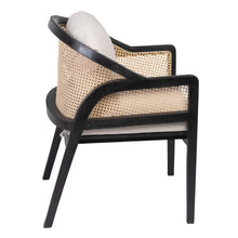 Load image into Gallery viewer, ARMCHAIR NATURAL-BLACK RATTAN/WOOD ROOM 58 X 60 X 77 CM