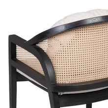 Load image into Gallery viewer, ARMCHAIR NATURAL-BLACK RATTAN/WOOD ROOM 58 X 60 X 77 CM