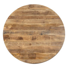 Carica l'immagine nel visualizzatore di Gallery, DINING TABLE NATURAL-BLACK WOOD-IRON 140 X 140 X 77 CM